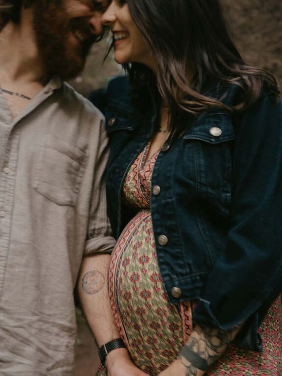Happy pregnant couple